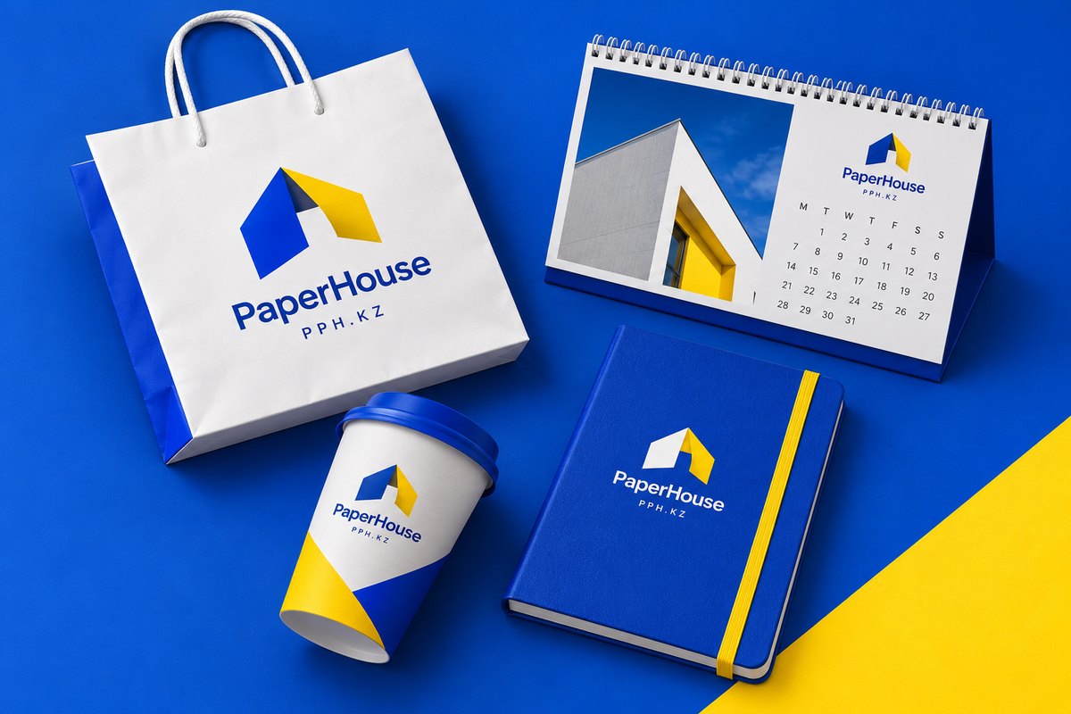 Пакет, календарь, стакан и блокнот с логотипом BASPA CO.